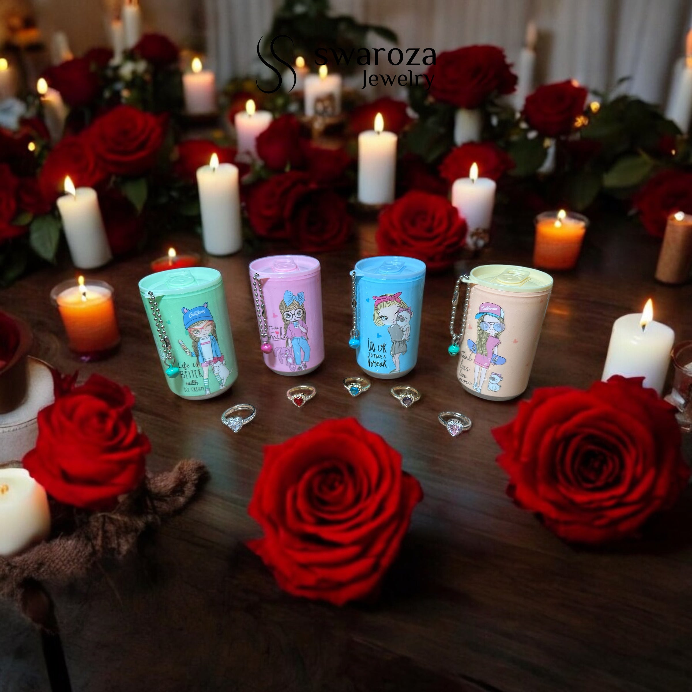 Sürpriz Çiçekli Yüzüklü Kutu