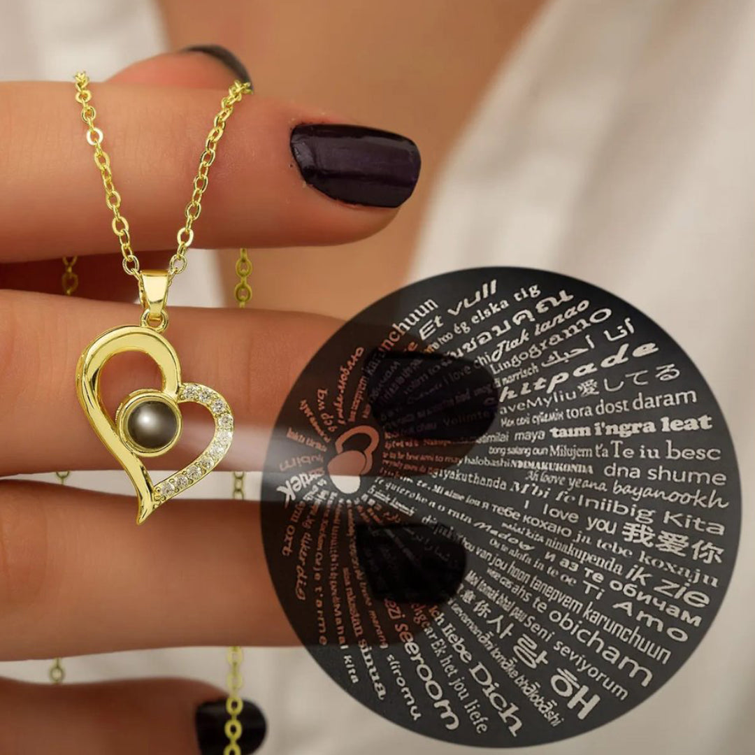 100 Dilde Seni Seviyorum Yazılı Kolye