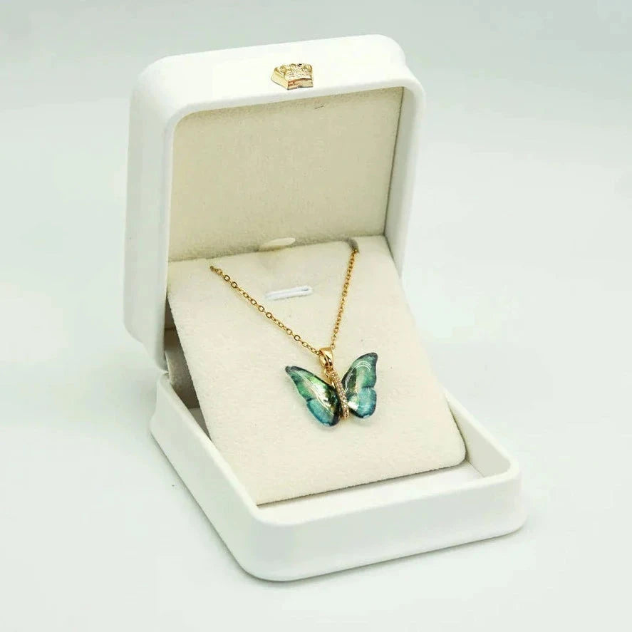 Renkli Şanslı Kelebek Kolyesi - Swaroza