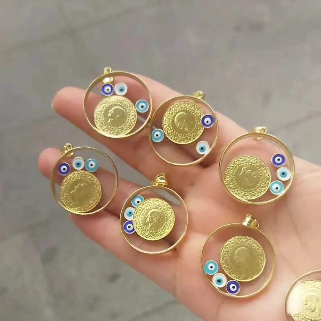 14 Ayar Altın Kaplama Çeyrek Gümüş Kolye - Swaroza