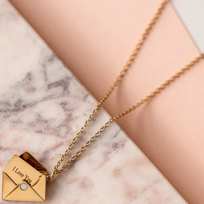 Seni Seviyorum Yazılı Mektup Kolye - Swaroza