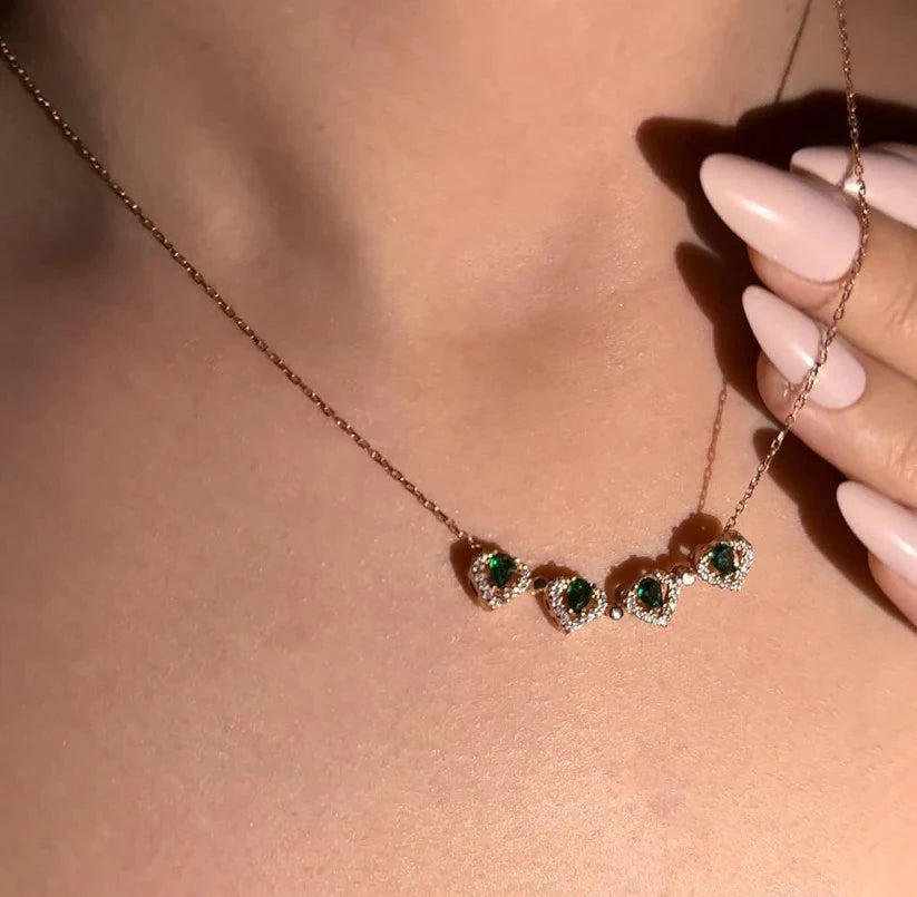 Yeşil Taşlı Şans Yoncası - Swaroza