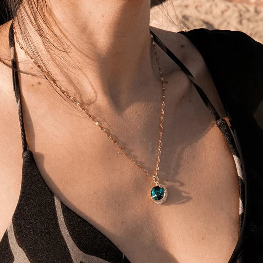 14 Ayar Altın Kaplama Gökyüzü Kolye - Swaroza