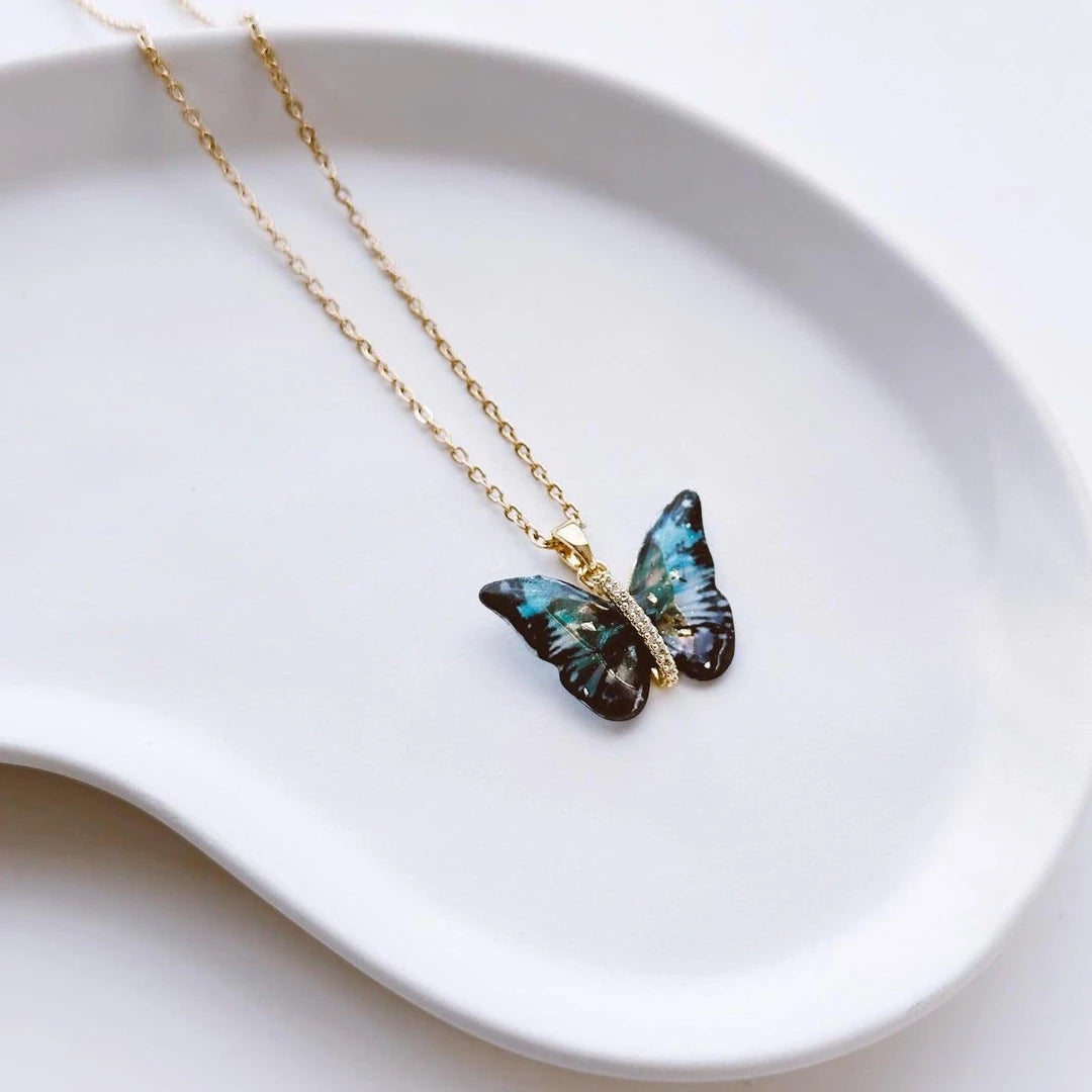 Renkli Şanslı Kelebek Kolyesi - Swaroza