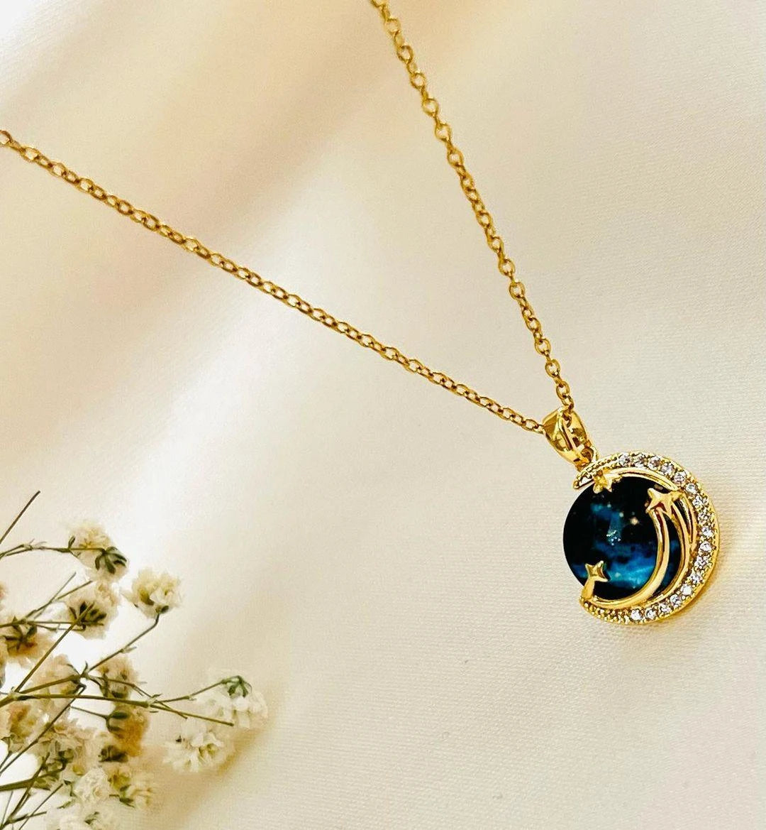 14 Ayar Altın Kaplama Gökyüzü Kolye - Swaroza