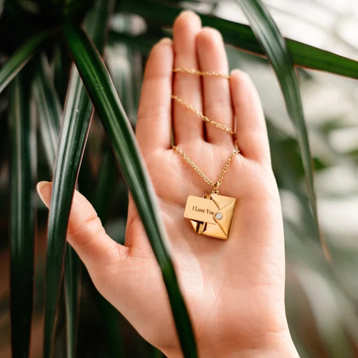 Seni Seviyorum Yazılı Mektup Kolye - Swaroza