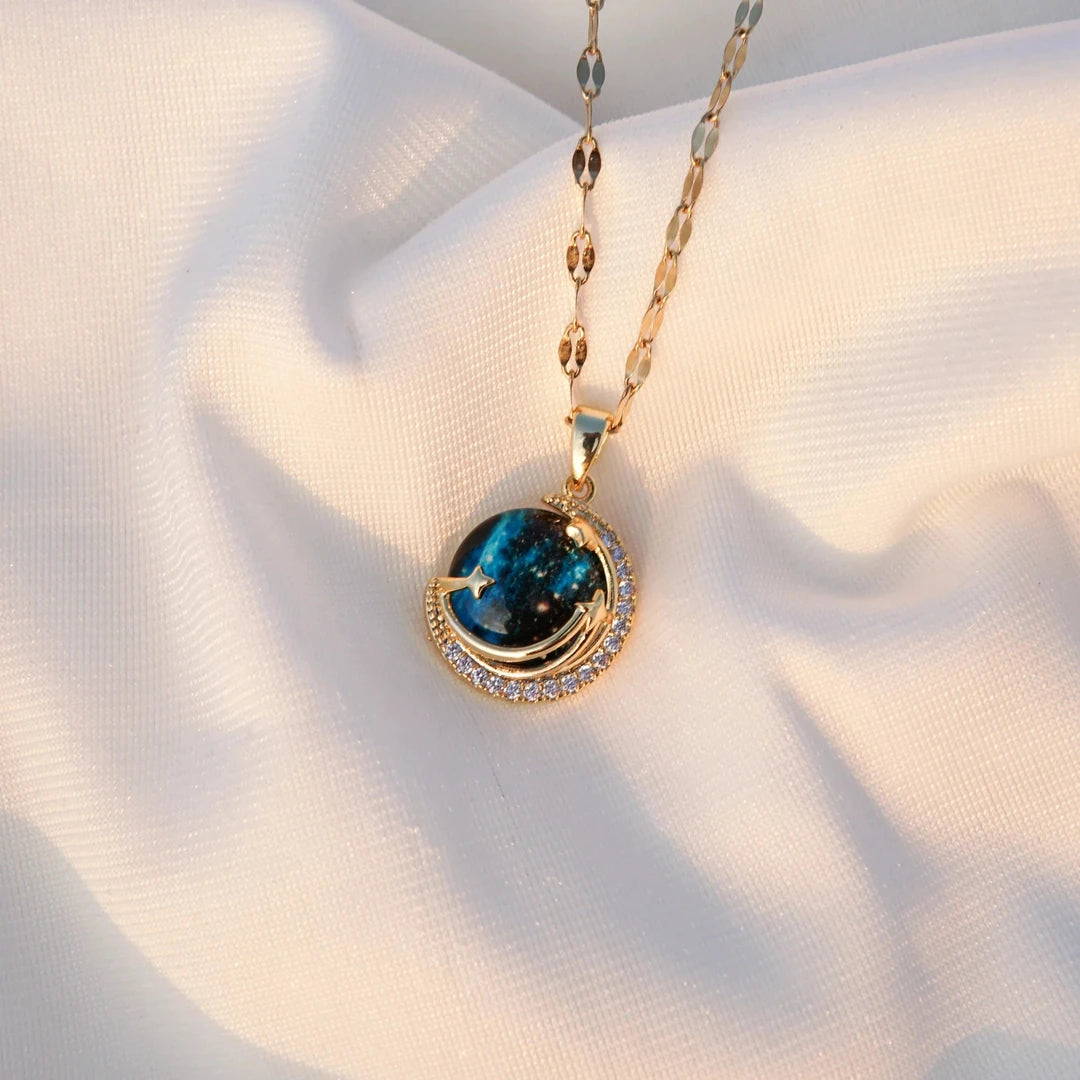 14 Ayar Altın Kaplama Gökyüzü Kolye - Swaroza