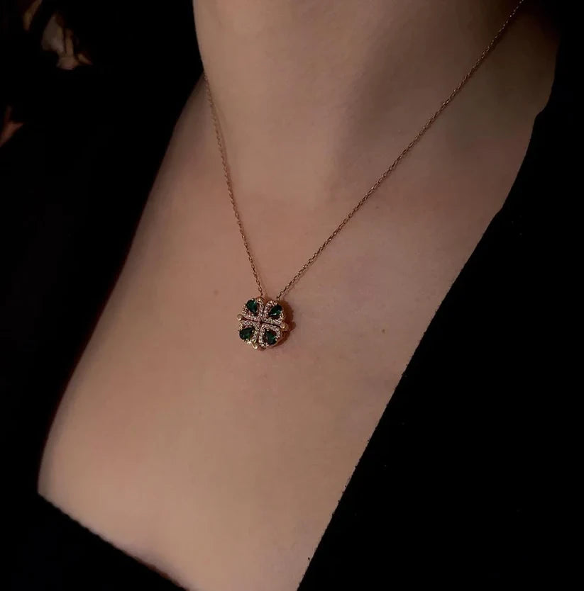 Yeşil Taşlı Şans Yoncası - Swaroza