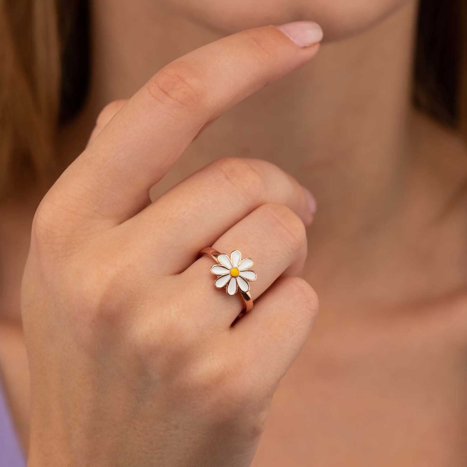 Papatya Kadın Gümüş Yüzük - Swaroza