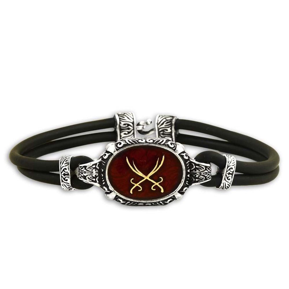 Hz Ali Kılıcı Zülfikar Motifli Gümüş Bileklik - Swaroza