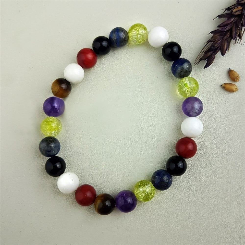 Çakra Yedi Doğal Taşlı Bileklik - Swaroza