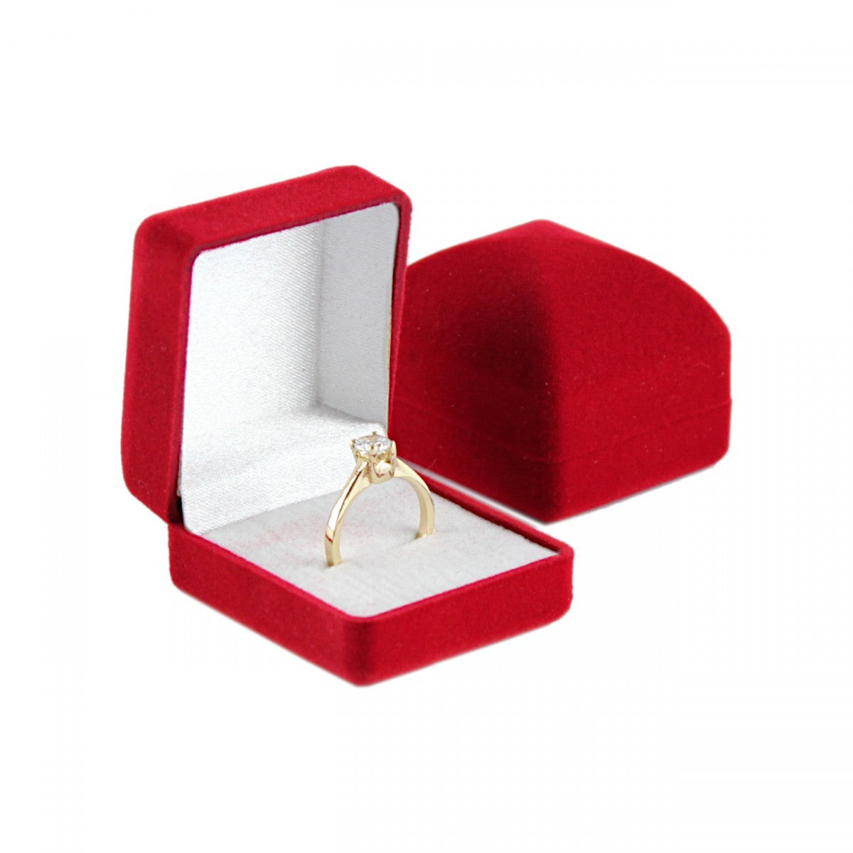 KIRMIZI KADİFE YÜZÜK KUTUSU - Swaroza