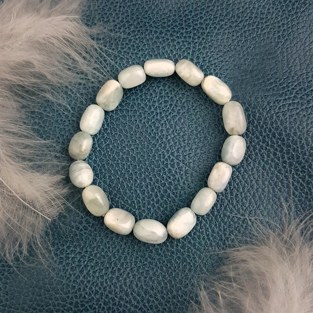 Akuamarin Doğal Taşlı Bileklik - Swaroza