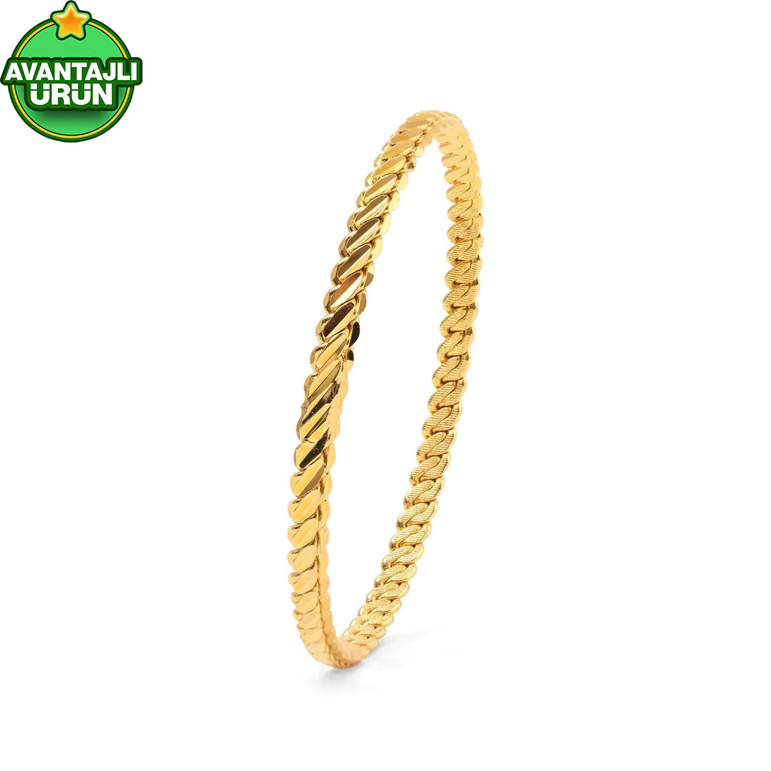 Üçlü Burma İnce Bilezik 22 Ayar Altın Kaplama (20 Gr Görünümünde)