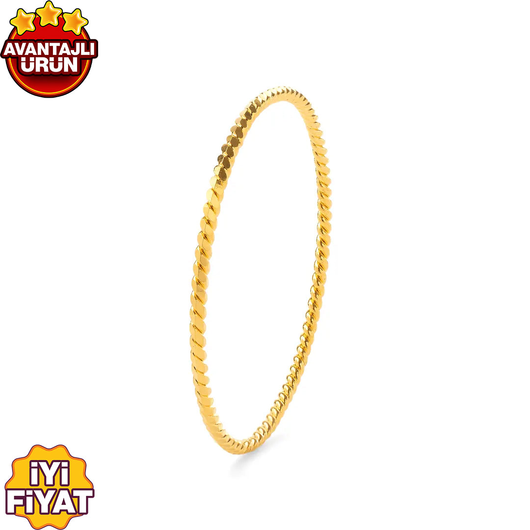 Arpa Burma Bilezik 22 Ayar Altın Kaplama